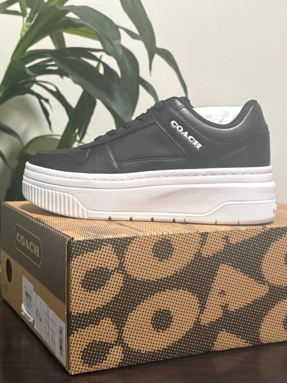 NEW Coach Women's Platform Sneakers Black Size 9